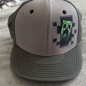 Green and Gray Creeper Kids Cap